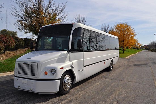 Party bus and limo rental for airport transportation 